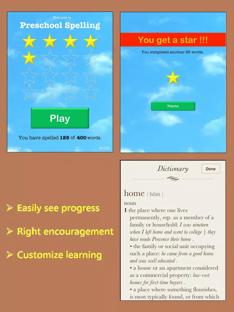 Preschool Spelling FREE iPad  Screenshots
