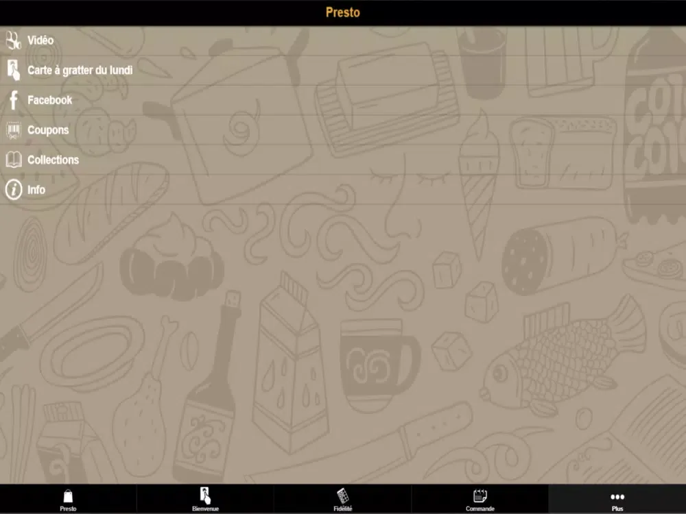 Tangkapan layar Presto. iPad 