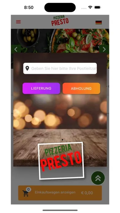 Pizzeria Presto Duisburg स्क्रीनशॉट