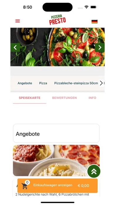 Pizzeria Presto Duisburg स्क्रीनशॉट