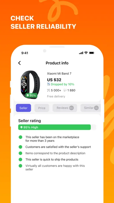 Capturas de tela do AliHelper: Sales and Parcels