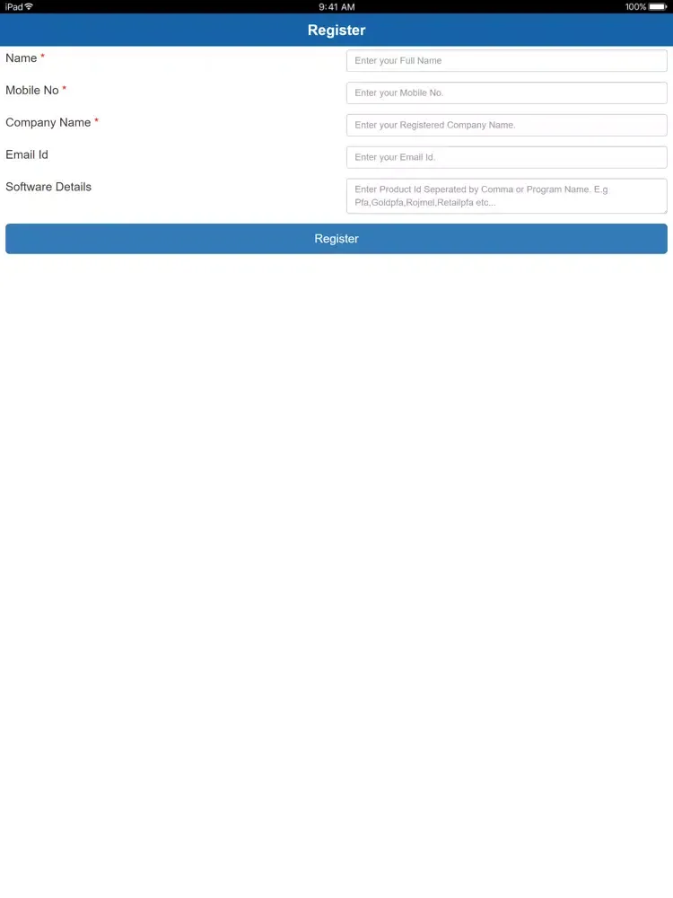 Zrzuty ekranu Prime Support iPad 