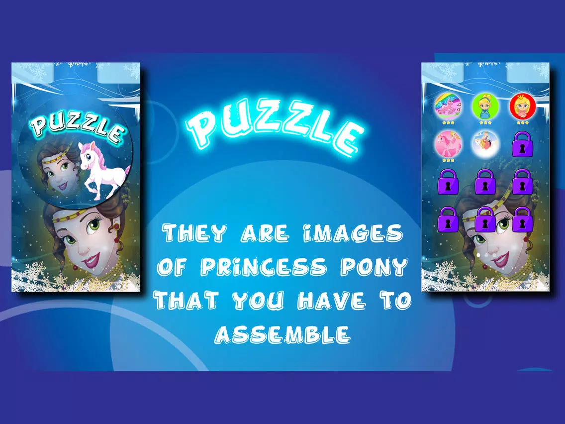 My Princess Ponys Puzzles Slide iPad  Screenshots