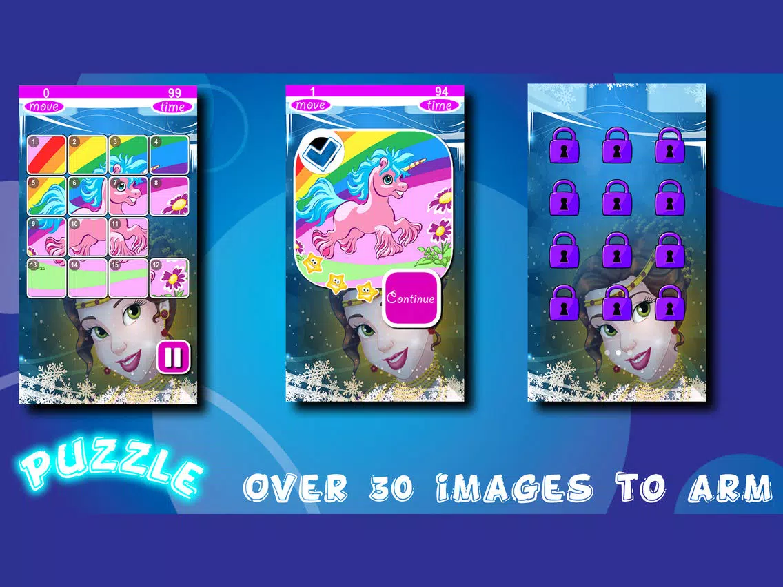 My Princess Ponys Puzzles Slide iPad  Screenshots