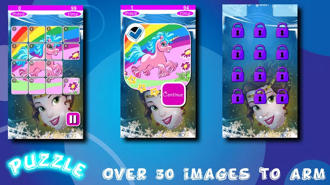 My Princess Ponys Puzzles Slide Screenshots