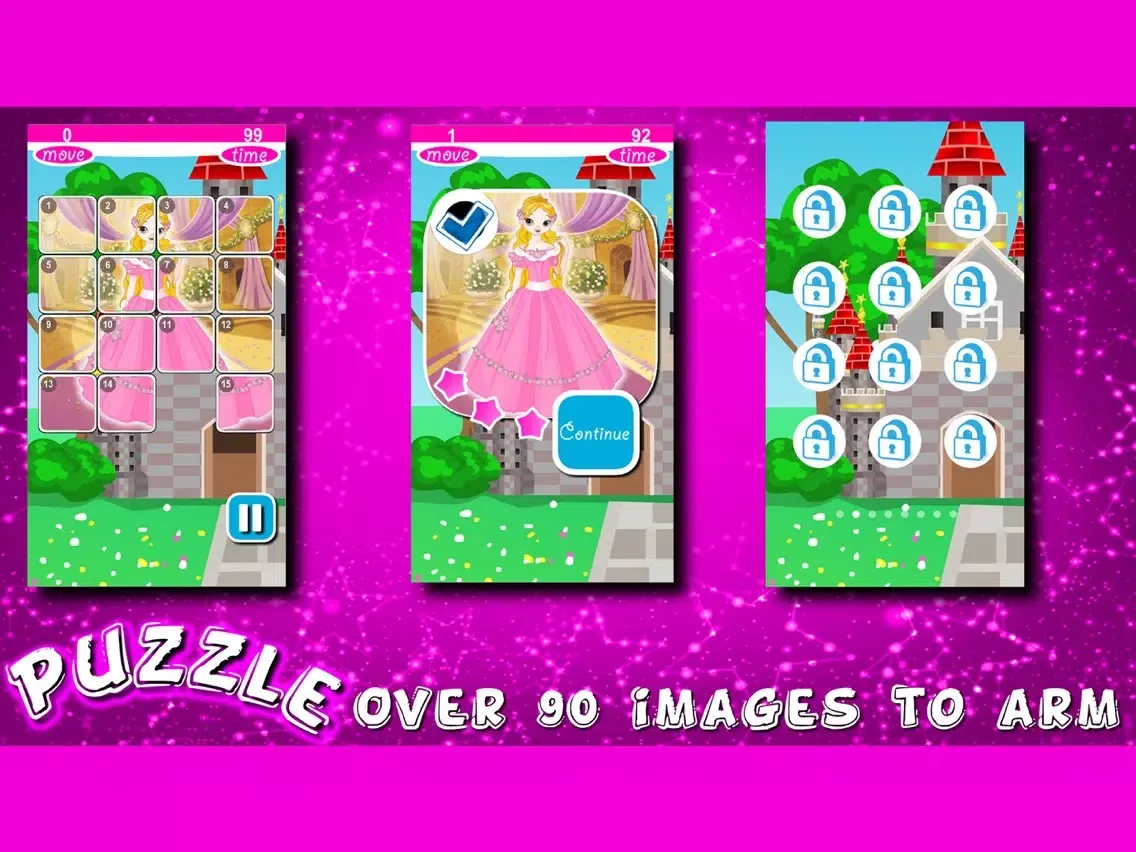 Ảnh chụp màn hình của Princess Puzzles Slide iPad 