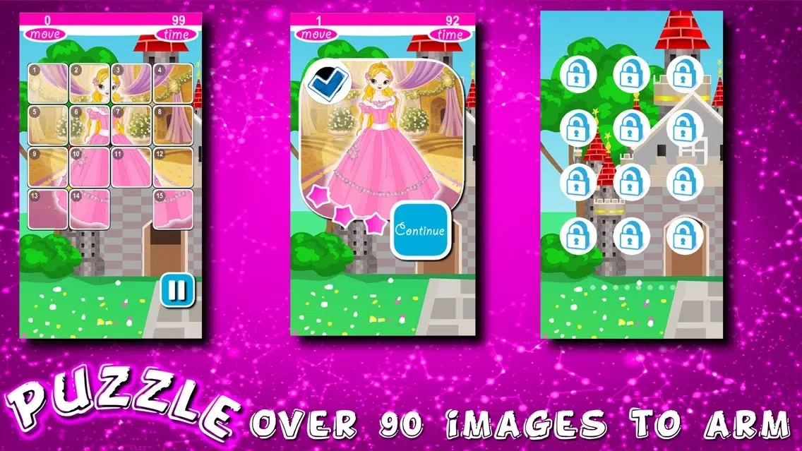 Ảnh chụp màn hình của Princess Puzzles Slide