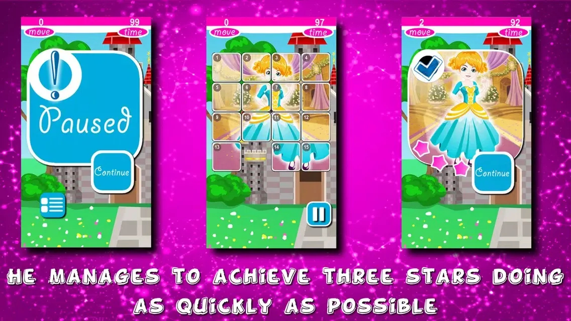 Ảnh chụp màn hình của Princess Puzzles Slide