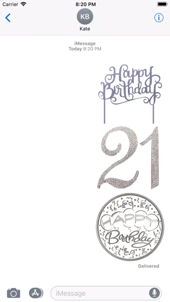Скриншоты Happy Birthday Glam Stickers
