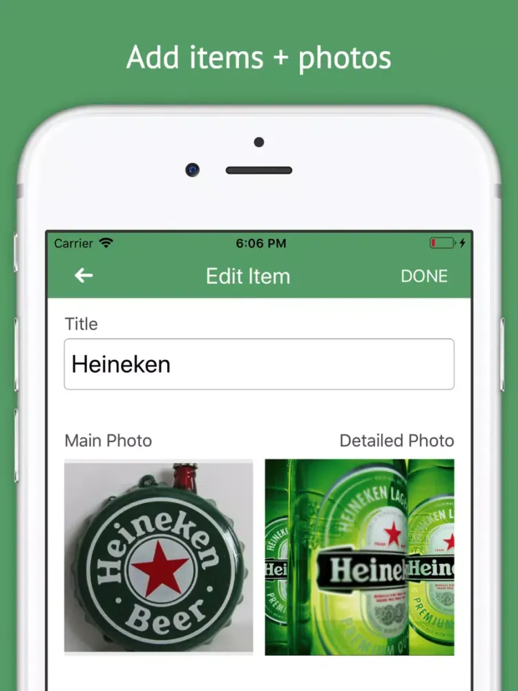 Captures d'écran de iCollect. Collection organiser iPad 