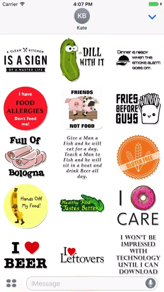 Zrzuty ekranu Delicious Food Stickers