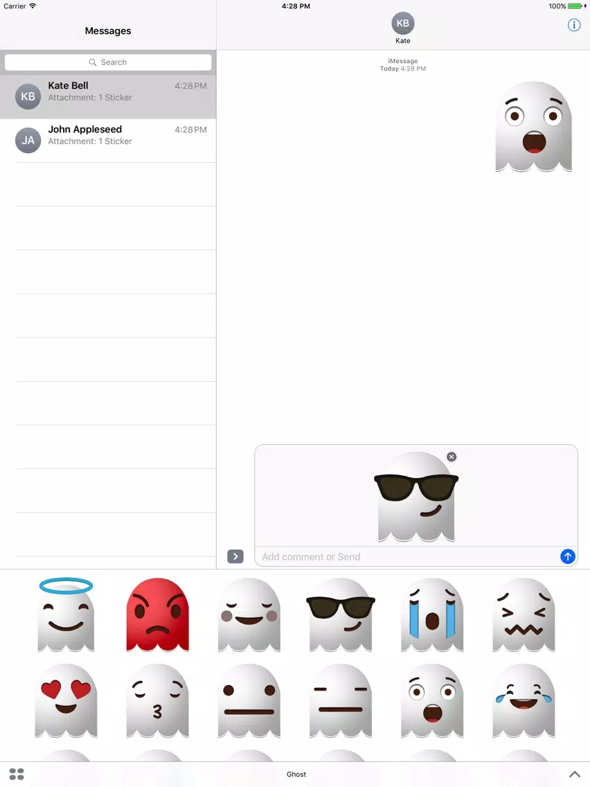 تصاویر Surprising Ghosts Stickers iPad 