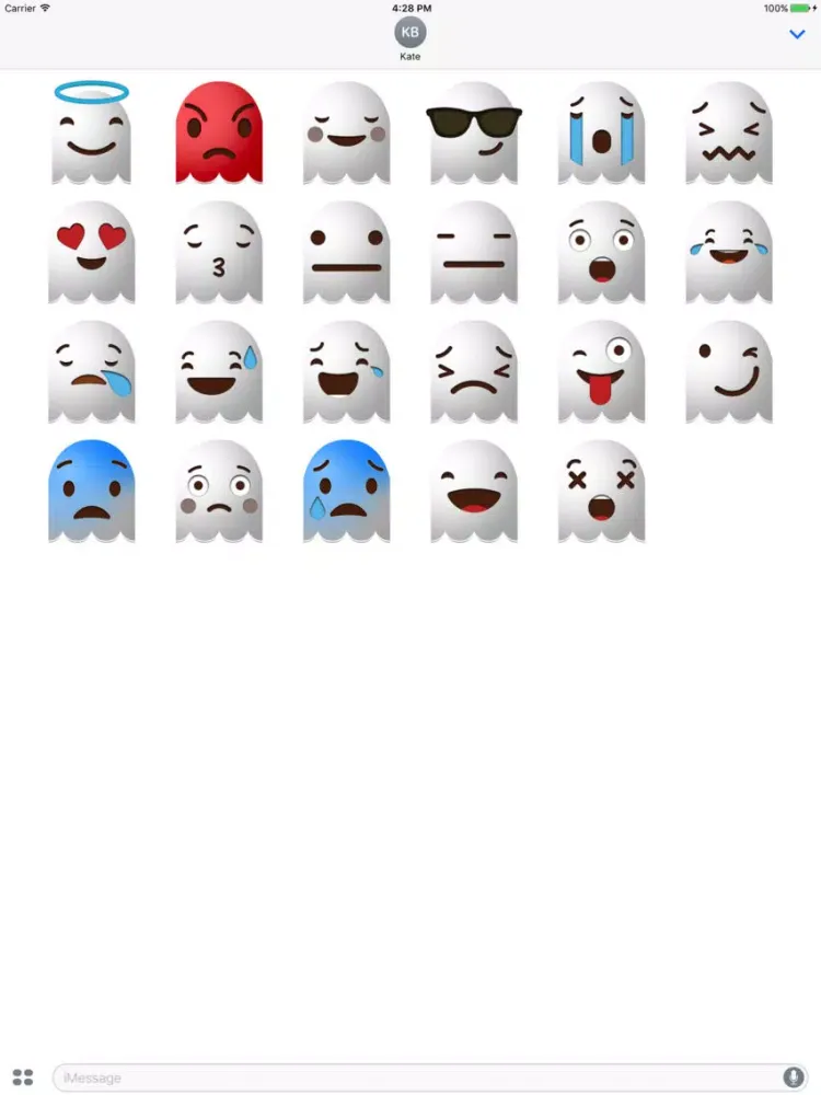 Tangkapan layar Surprising Ghosts Stickers iPad 