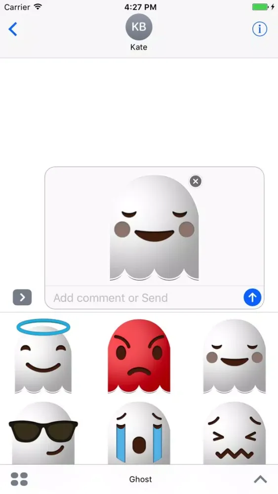 Tangkapan layar Surprising Ghosts Stickers