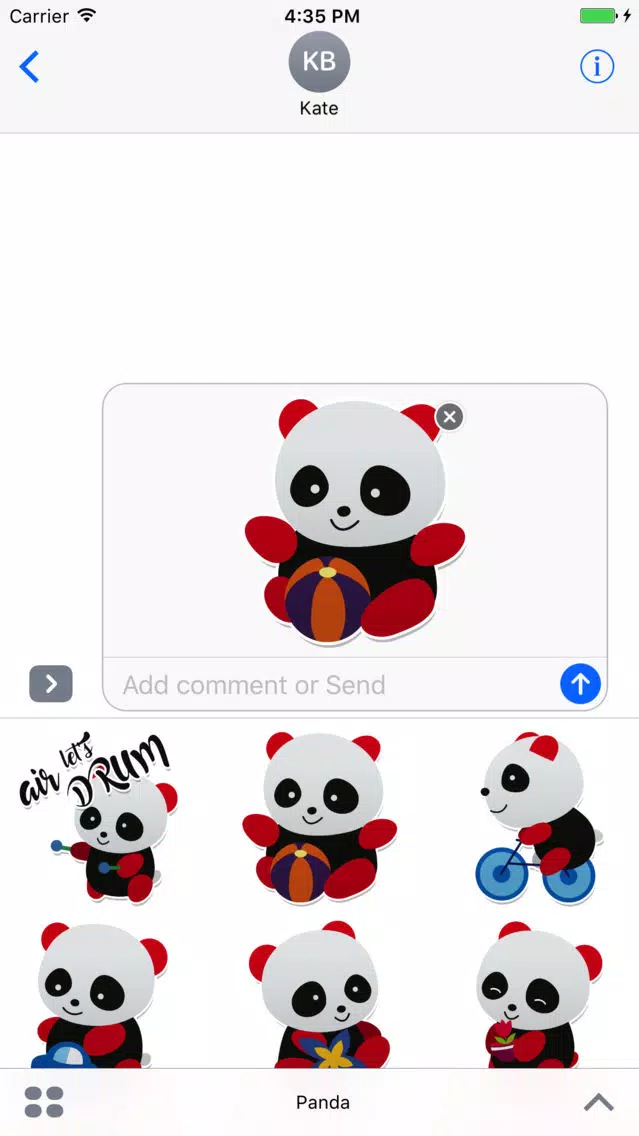 Скриншоты Sweet Panda Messenger Stickers