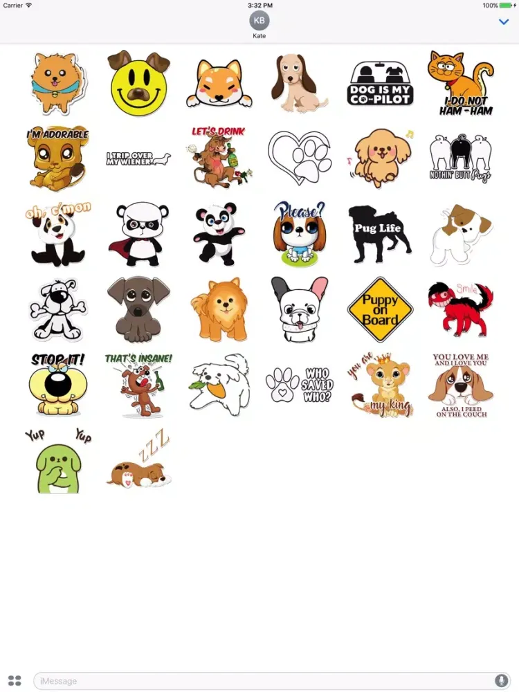 New and Lovely Puppy Stickers iPad  스크린샷