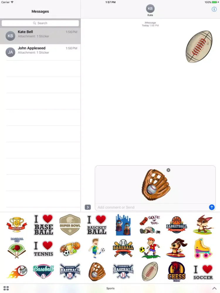 Fascinating Sports Stickers iPad 应用截图