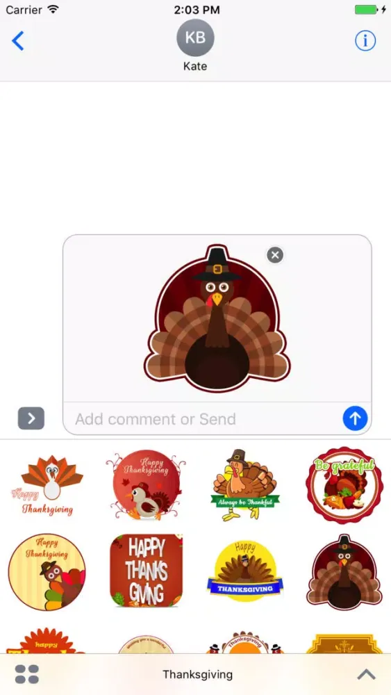Special Thanksgiving Stickers Screenshots