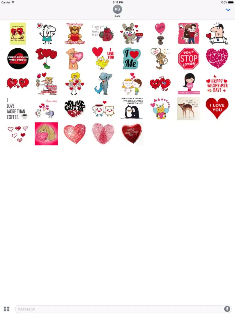 Valentine's Glam Love Stickers iPad  स्क्रीनशॉट