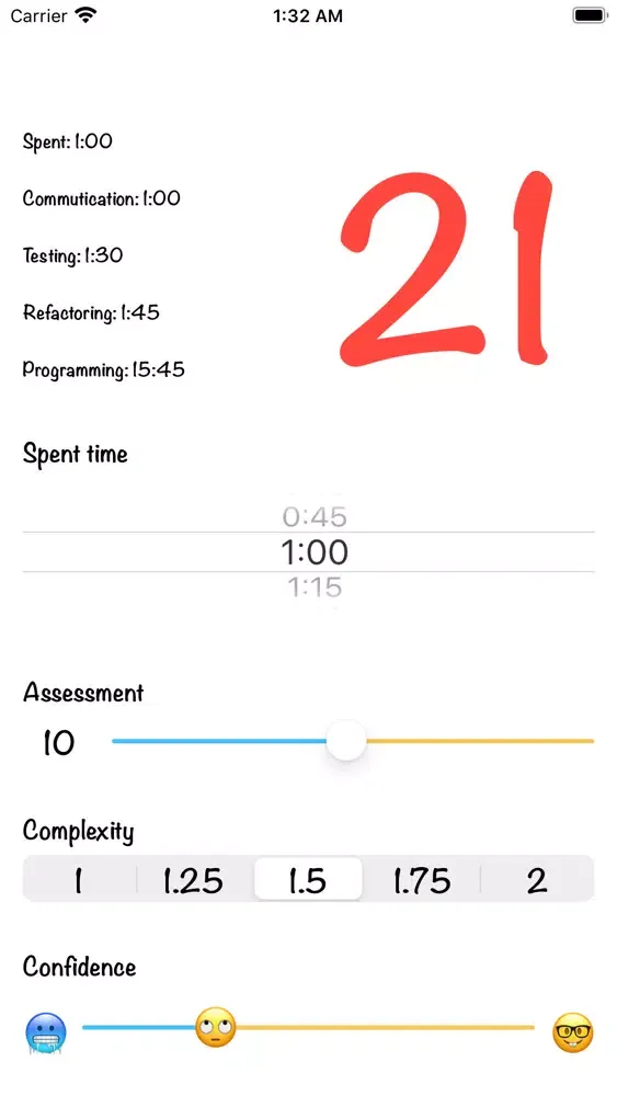 Zrzuty ekranu When - evaluate yourself