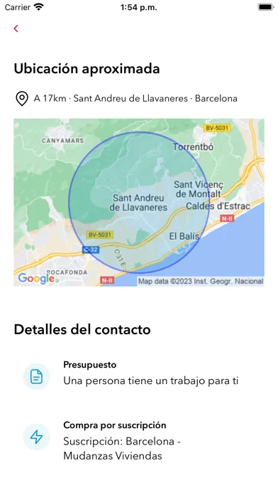 Capturas de tela do Habitissimo para profesionales