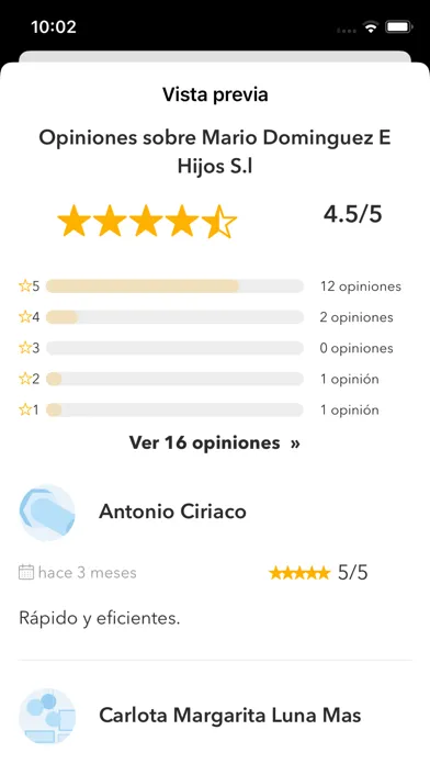Capturas de tela do Habitissimo para profesionales