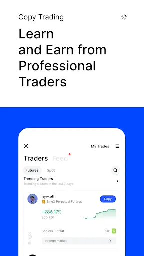 BingX Trade BTC, Buy Crypto Screenshots