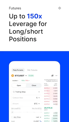 BingX Trade BTC, Buy Crypto Screenshots