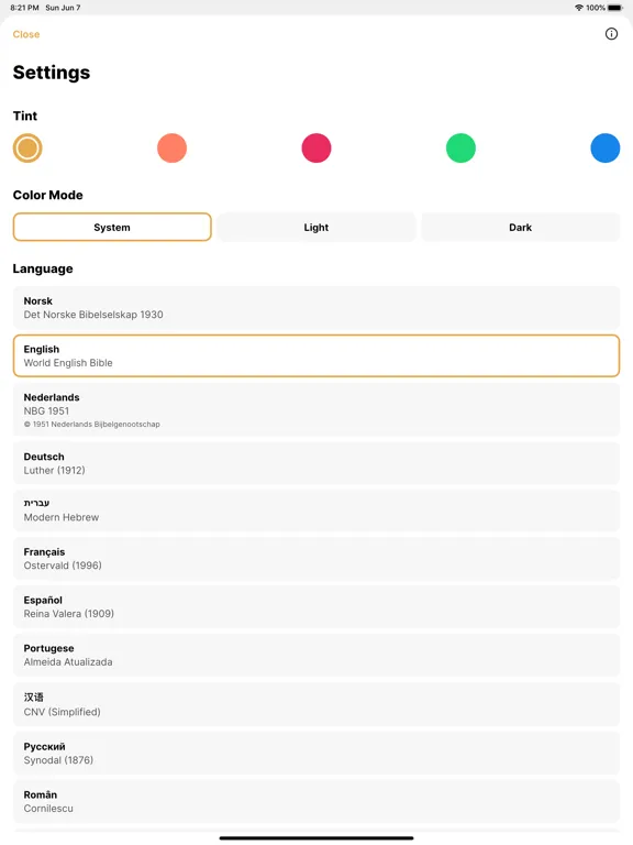 Tangkapan layar GetManna iPad 