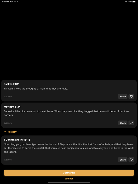 Capturas de pantalla de GetManna iPad 