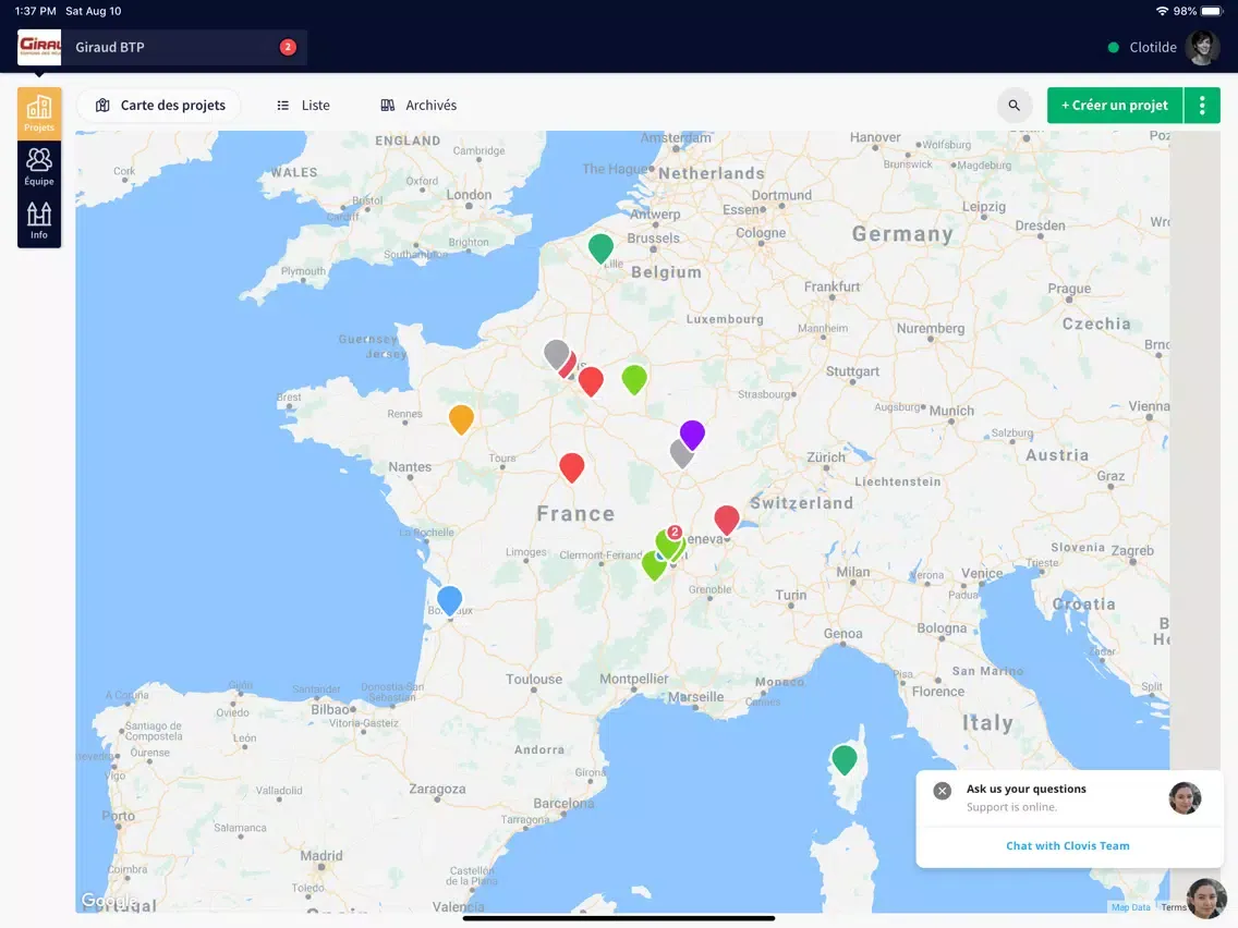 Clovis - project tool & BIM iPad  سکرین شاٹس