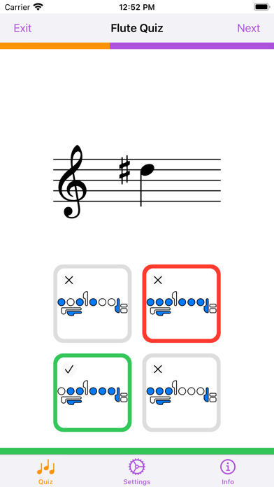 Ảnh chụp màn hình của Flute Quiz