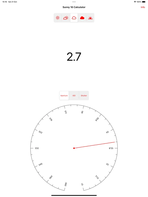 Exposure Equivalence iPad  Screenshots