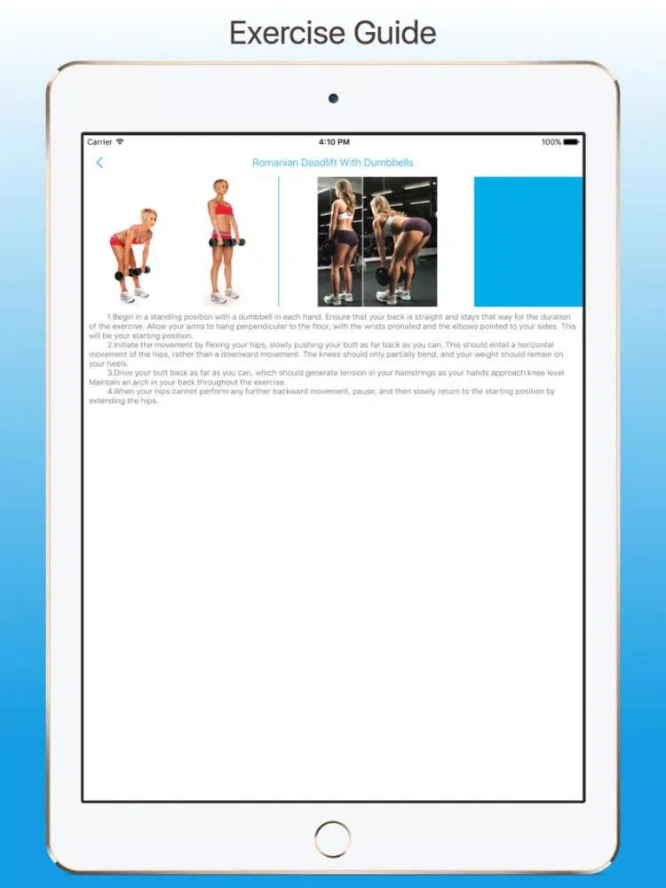 Gym workout and exercises for women - iJockGirl iPad 应用截图