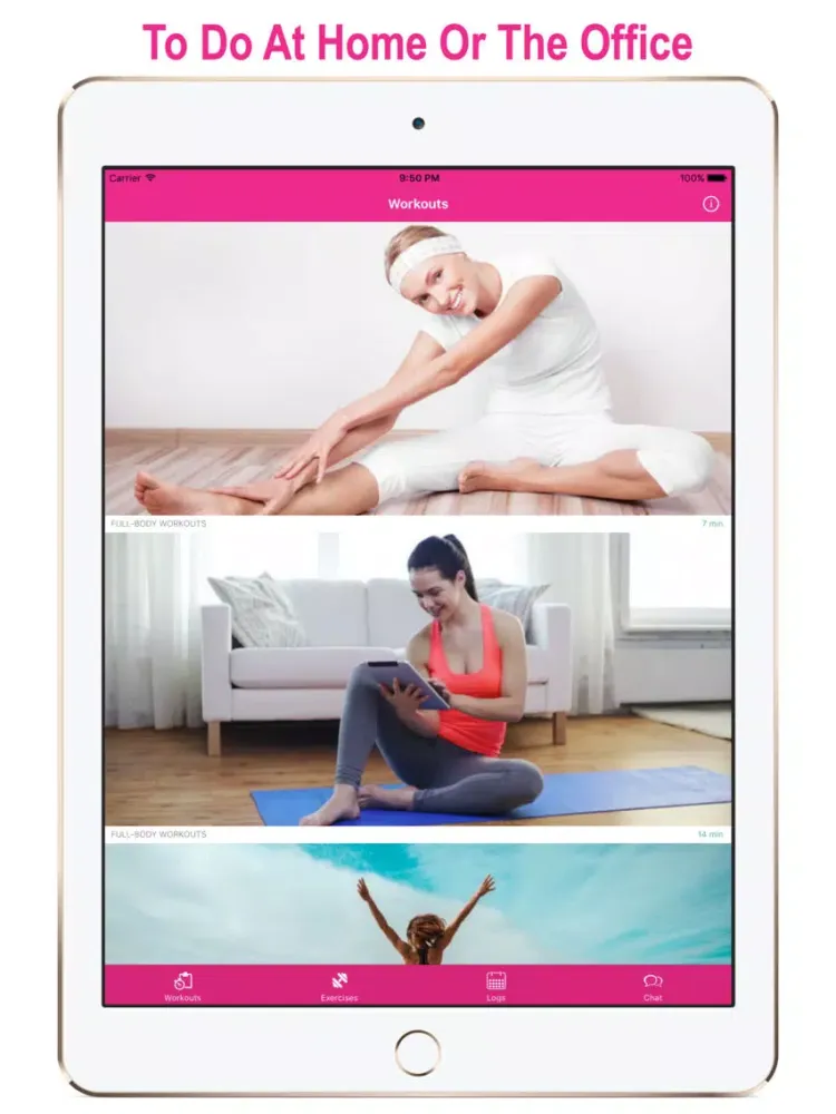 iJockHome: 7 Minute Workouts iPad Screenshots