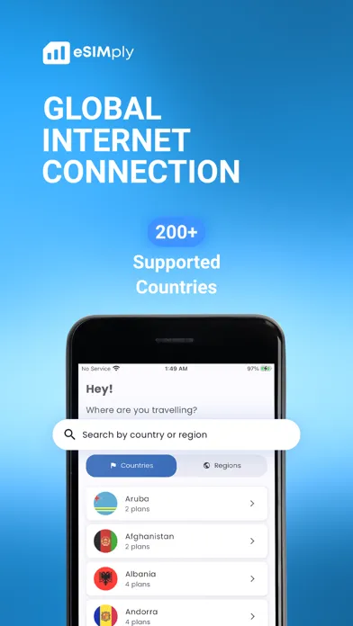 Capturas de pantalla de eSIMply - Internet eSIM