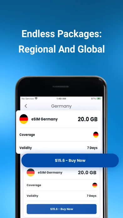 Capturas de pantalla de eSIMply - Internet eSIM