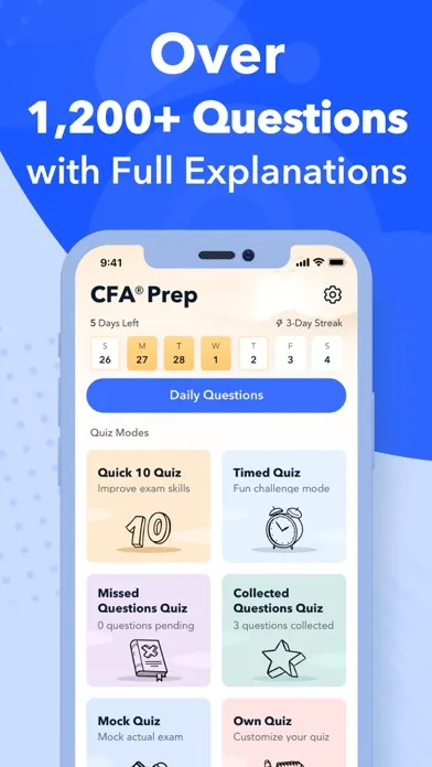 Ảnh chụp màn hình của CFA Level I Test Prep 2024