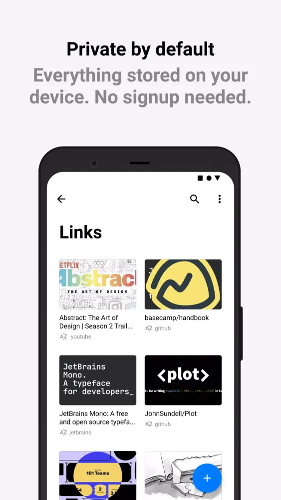 Zrzuty ekranu Listy