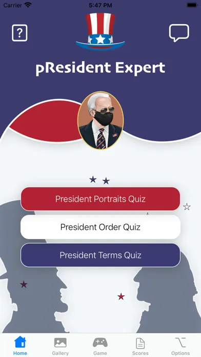 Capturas de pantalla de The U.S. Presidents Quiz