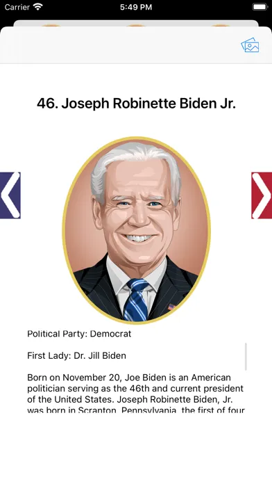 Capturas de pantalla de The U.S. Presidents Quiz