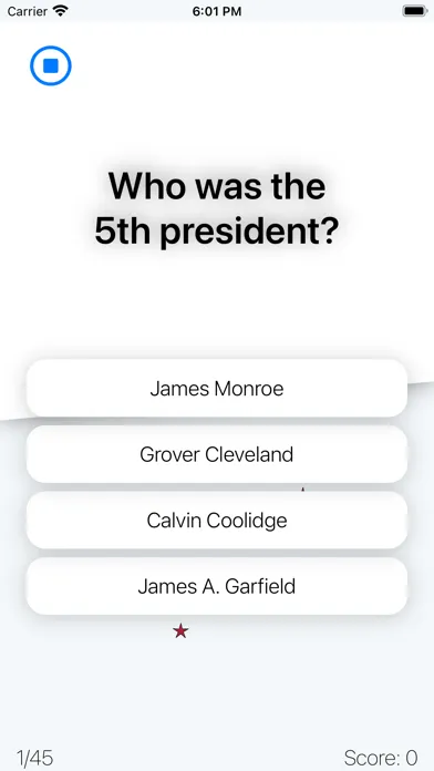 Capturas de pantalla de The U.S. Presidents Quiz