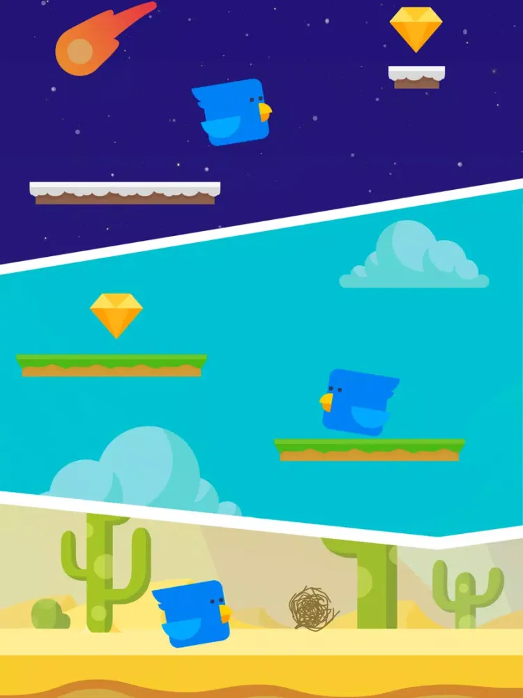 Birds to Space Game iPad  স্ক্রিনশট