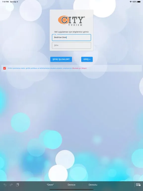 City Turizm Veli iPad 应用截图