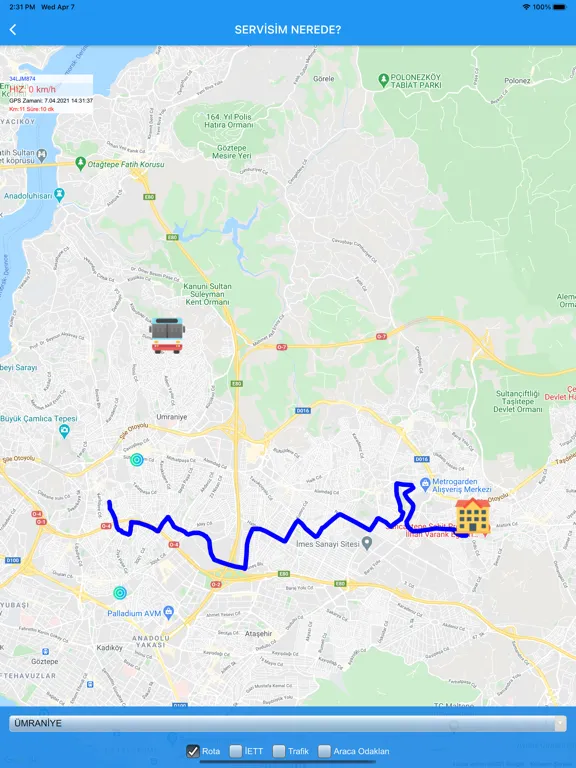 Egetrans Yolcu iPad  Ekran Görüntüleri