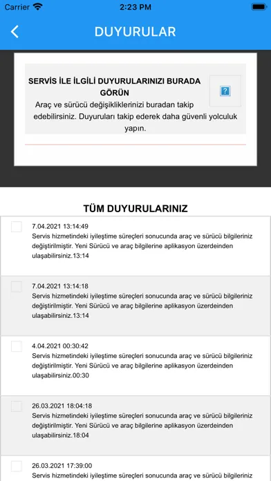 Egetrans Yolcu Ekran Görüntüleri