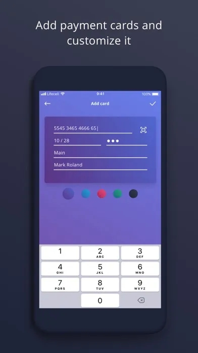 Screenshot di mWallet.