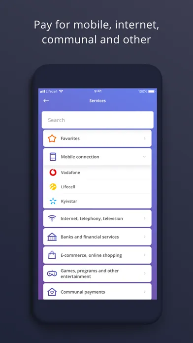 Screenshot di mWallet.