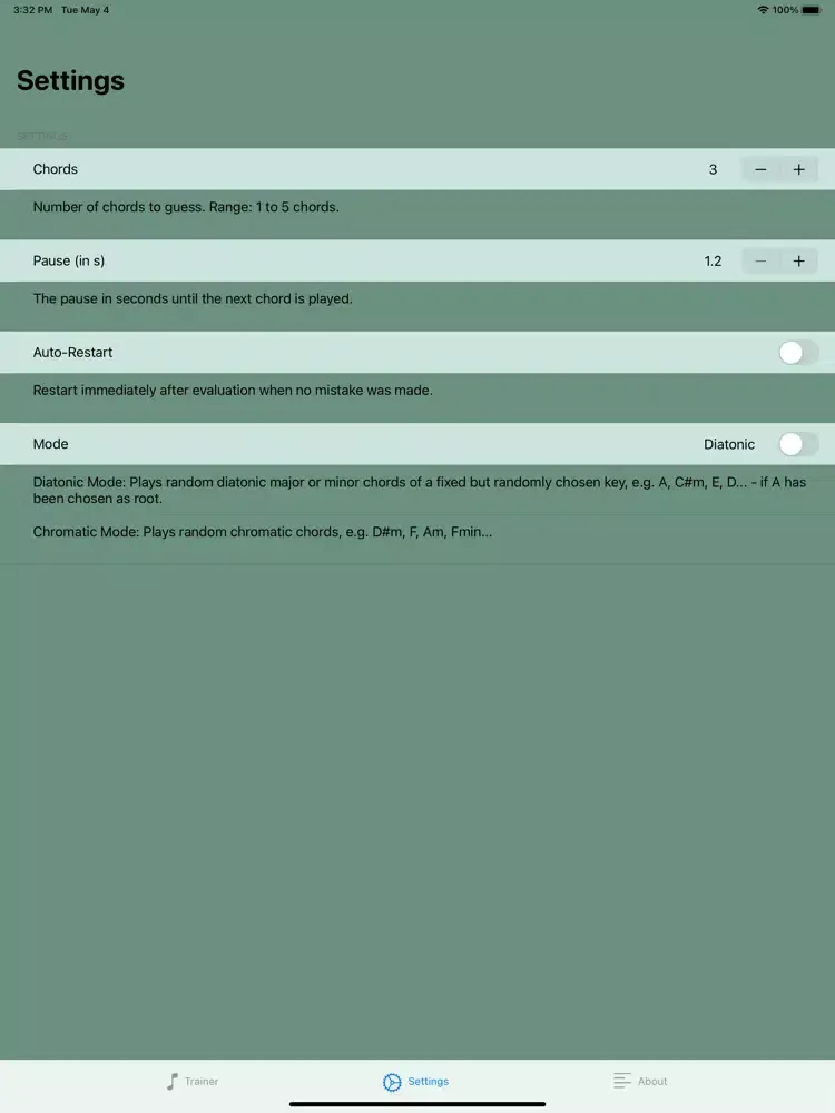Major Minor Trainer iPad  স্ক্রিনশট