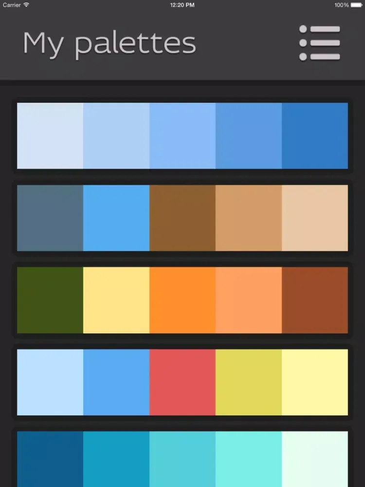 Pictoria - Color Palettes iPad 应用截图